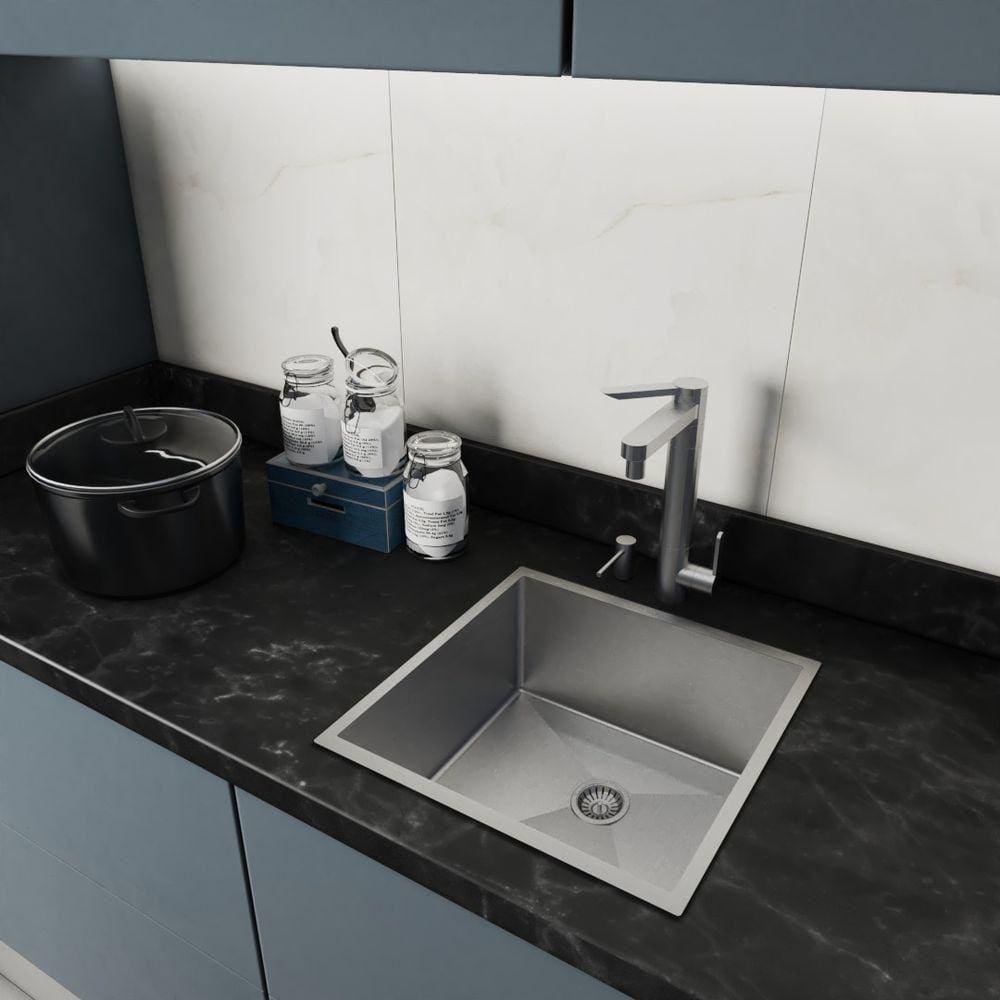 Cuba Grande Inox 40X40 Retangular P/ Cozinha Anti-Manchas