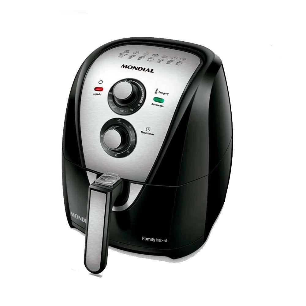 Fritadeira Elétrica Sem Óleo Air Fryer 1500W AFN40BI Family Inox 4L Mondial