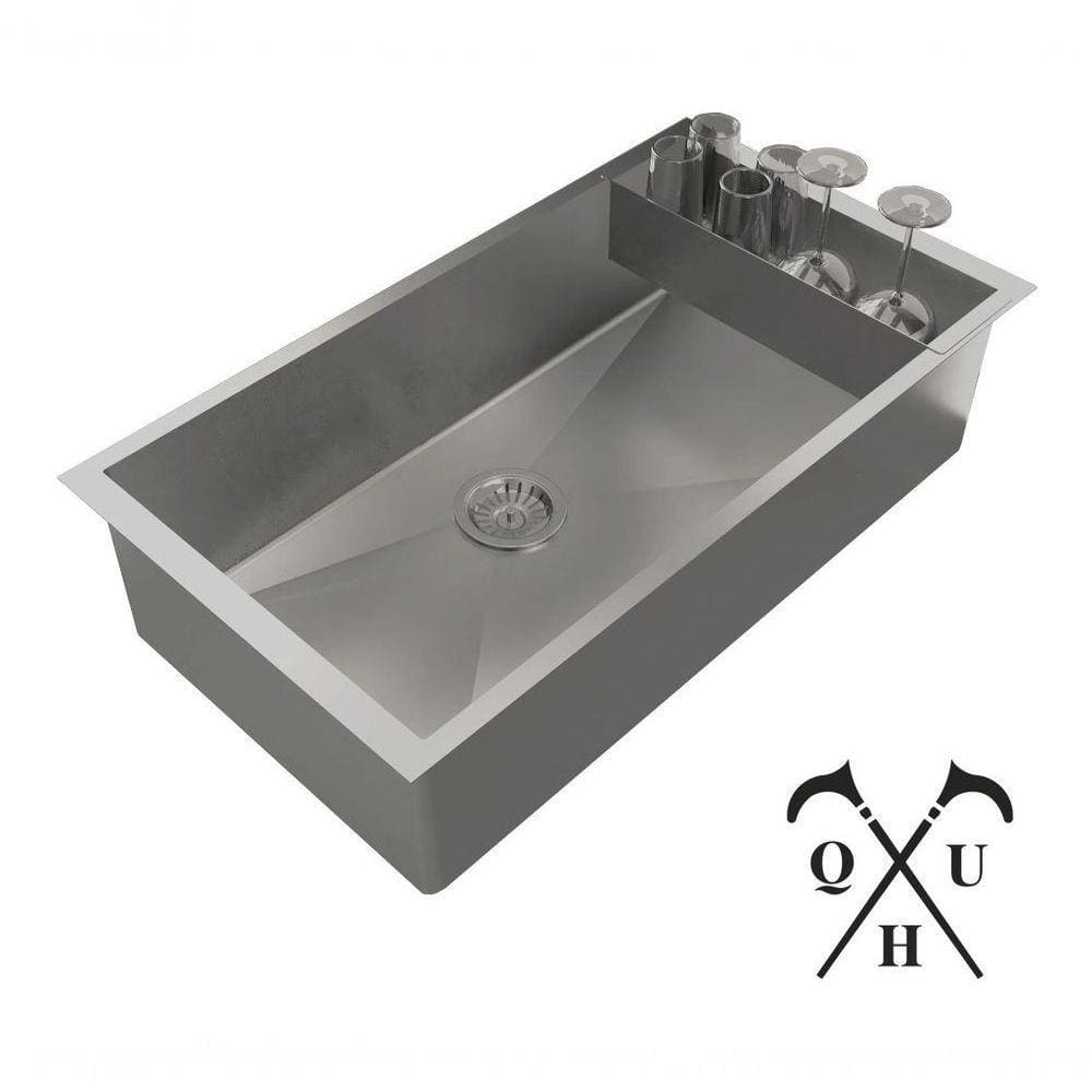 Cuba 70X40 Quadrada De Inox Com Escorredor