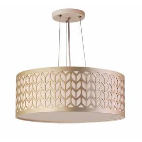 Lustre Pendente Cúpula Recorte Bronze 50X15 3E27 Bivolt
