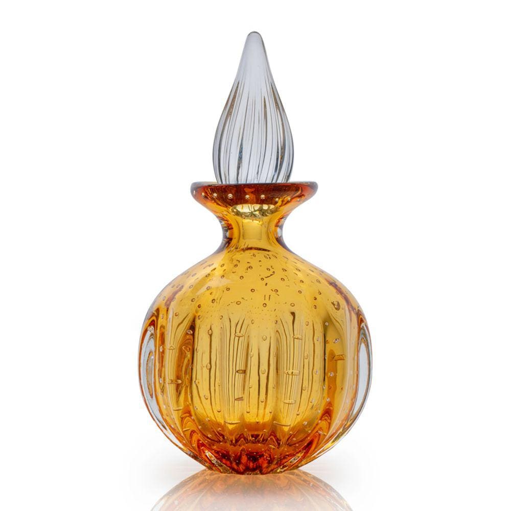 Garrafa Em Cristal Murano Âmbar São Marcos