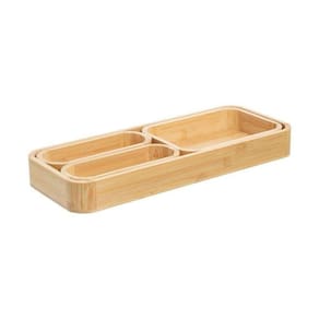 Jogo de Organizador Alma Bambus 4 Peças - Home Style