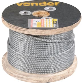 Cabo De Aço Galvanizado Aa 6,0Mm 18X7 Com 1000M - Vonder