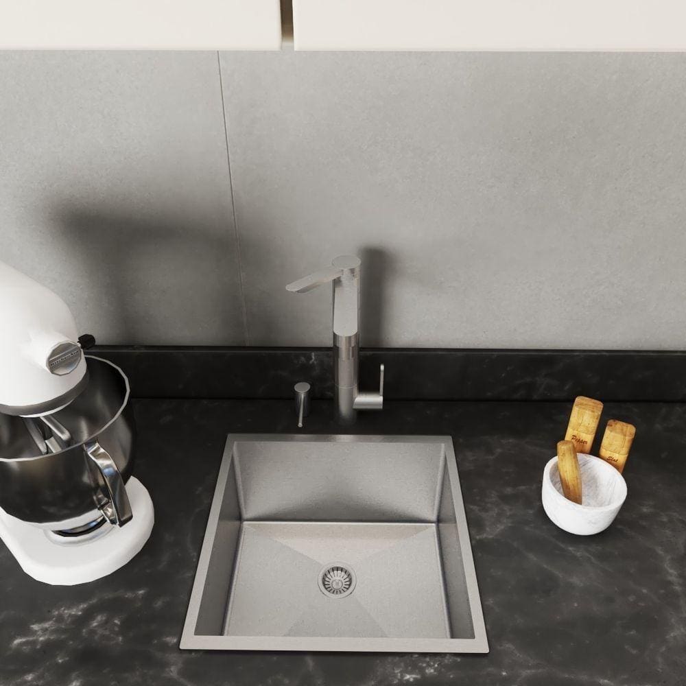 Cuba De Inox 35X35 Quadrada Reta Embutir Ou Sobrepor
