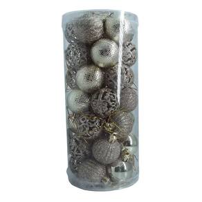 Kit Com 35 Bolas Natalina Reims 3cm - CHAMPAGNE