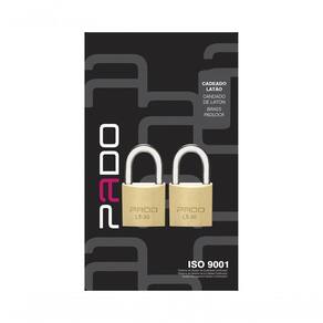 Cadeado Pado 2E-30Mm (2 Msm Segr/4 Chaves Iguais) Bl