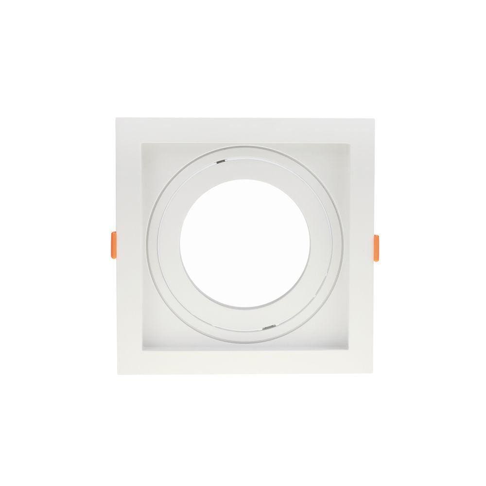 Spot de Embutir Recuado Nordecor Flea para 1 Lâmpada Par 30 Quadrado Branco