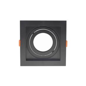Spot de Embutir Recuado Nordecor Flea para 1 Lâmpada Par 30 Quadrado Preto