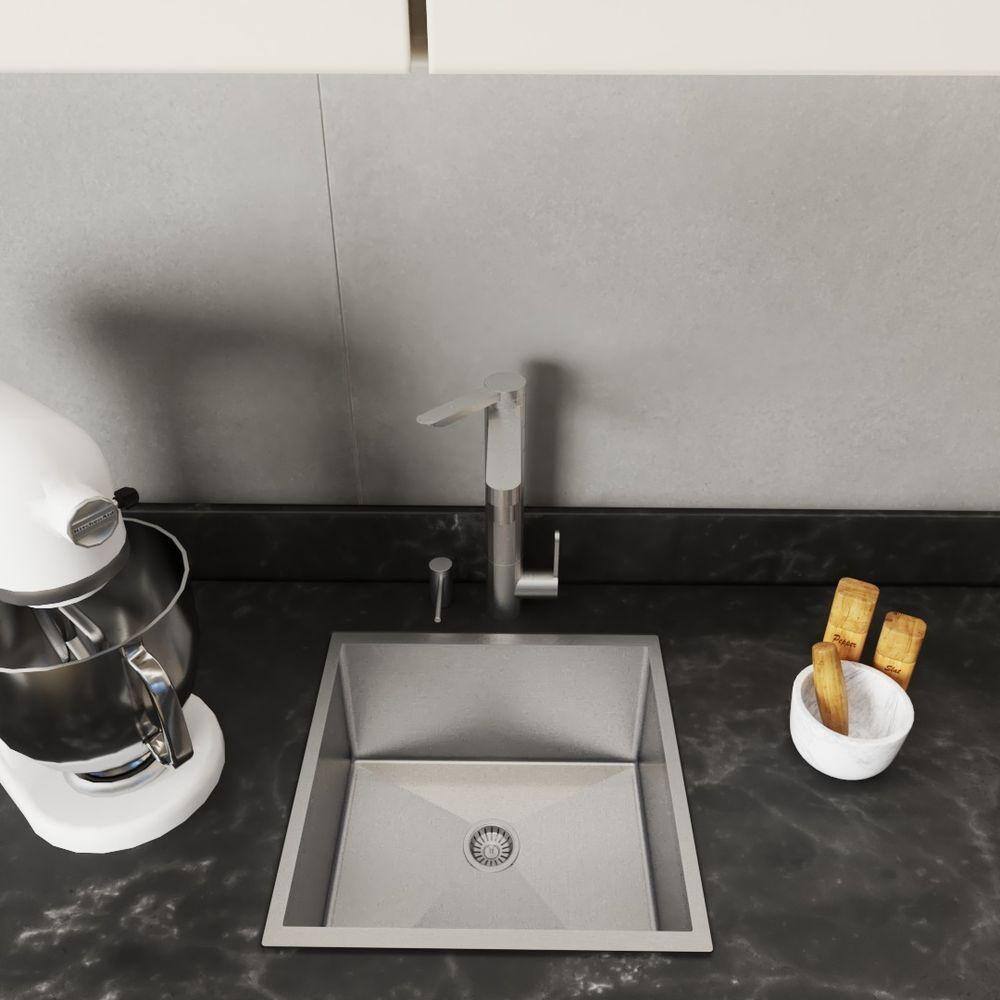 Cuba 35X35 Pia Aço Inox Cozinha Gourmet Luxo Com Acessórios