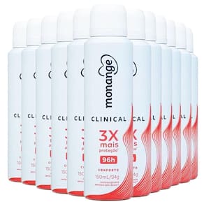 Kit Desodorante Aerosol Monange Clinical Conforto 150ml 6 Unidades