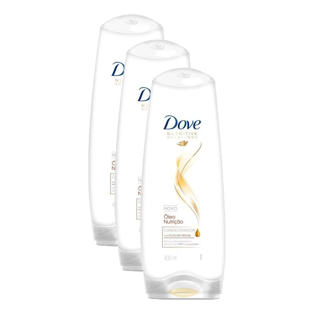 Kit 3 Condicionadores Dove Nutritive Solutions Óleo Nutrição 400ml cada