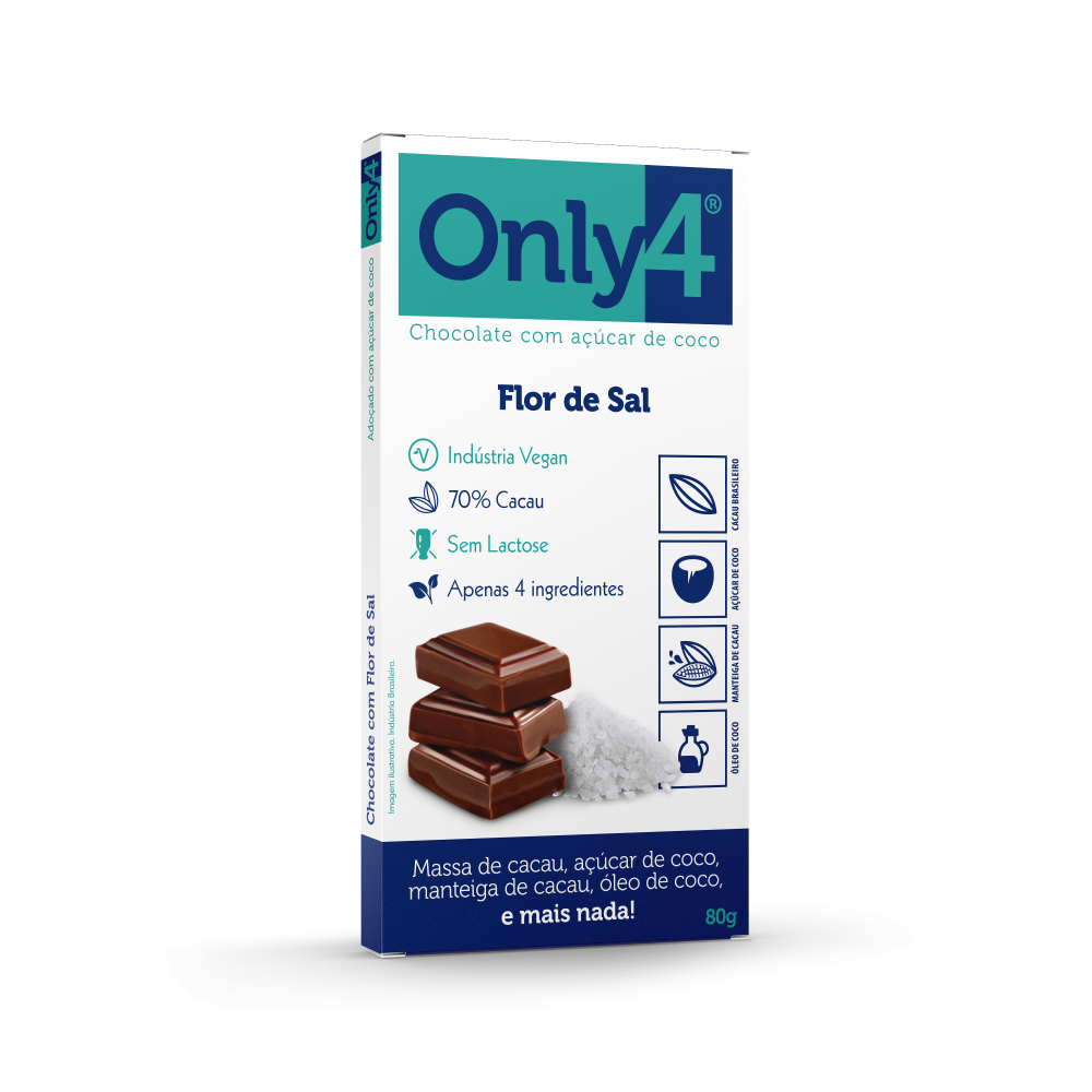 Kit 3X: Chocolate 70% Cacau Flor de Sal S/ Lac Veg Only4 80G