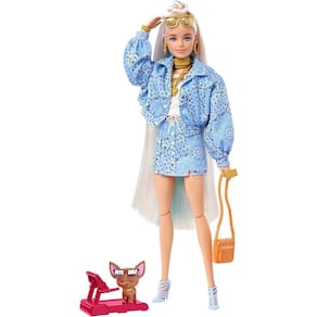 Boneca Barbie Extra 30cm Com Acessórios + Pet Mattel - GRN27
