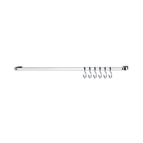 Barra De Piatina Cromado 45cm Com 6 Ganchos Future 2411cr