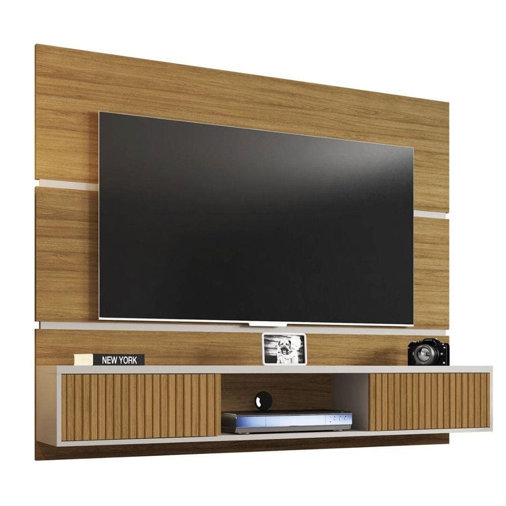 Painel Home Ambar para TV até 65 Polegadas Bechara Móveis Ripado