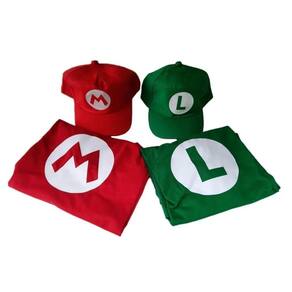Kit Camiseta e Boné Mario Bros e Luigi - 4 Peças