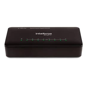 Switch 8 Portas Intelbras SG 800 Q+ - 8 Portas Gigabit - Preto