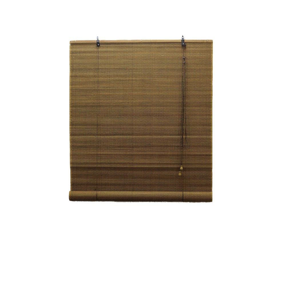 Persiana Bambu Rolo Marrom 100 (L) X 180 (A) cm Cortina Madeira Roller 1,00 x 1,80