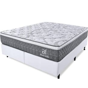 Cama Box King - Colchão Crown - Mola Ensacada - PillowTop - 193x203x67cm