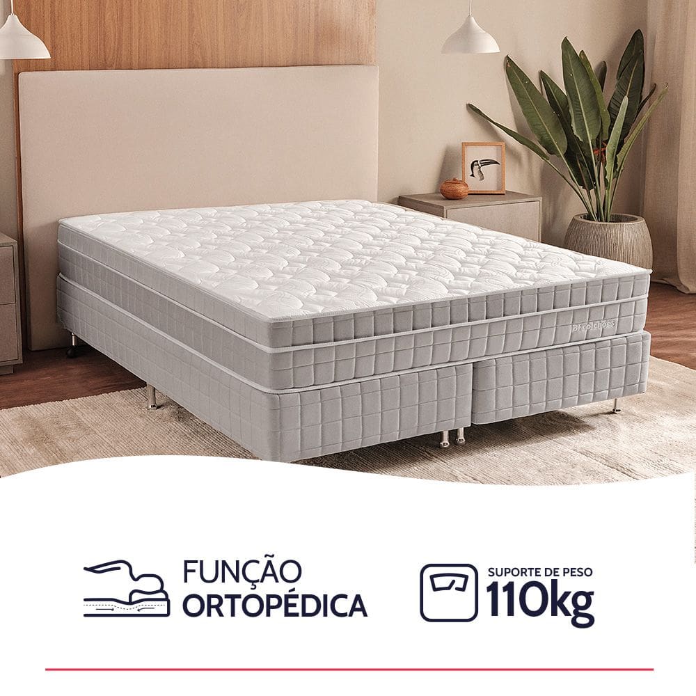 Cama Box com Queen Premium Molas Ensacadas | Casas Bahia