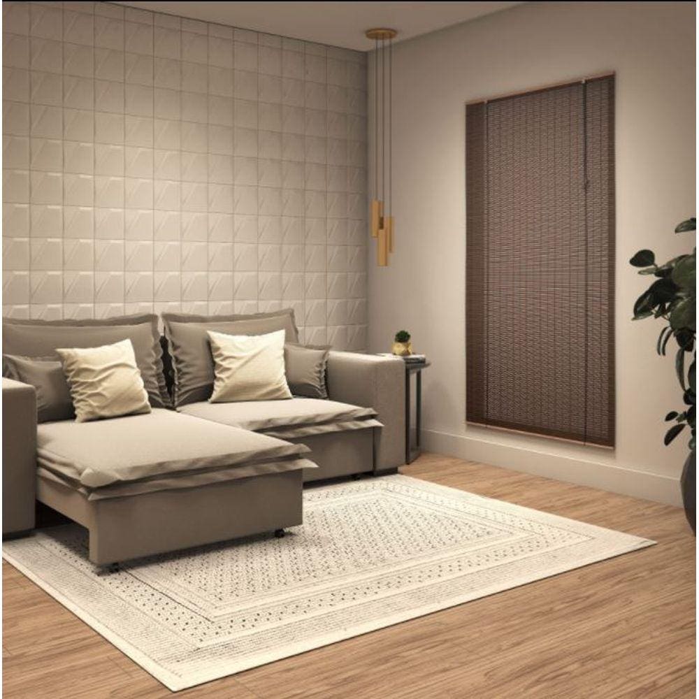 Persiana Bambu Rolo Marrom 80 (L) X 160 (A) cm Cortina Madeira Roller 0,80 x 1,60 Marrom