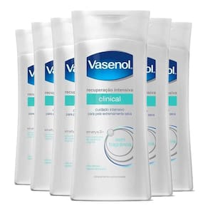 Kit Creme Hidratante Corporal Vasenol Recuperação Intensiva Reparadora 200ml 6 Unidades