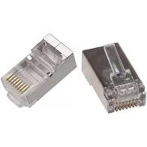 Conector Rj-45 8P8C Cat6 Blindado Pct Com 10Pçs