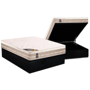 Cama Box Baú Casal: Colchão Molas Castor Bonnel Premium Tecnopedic + Base CRC Suede Black(138x188)