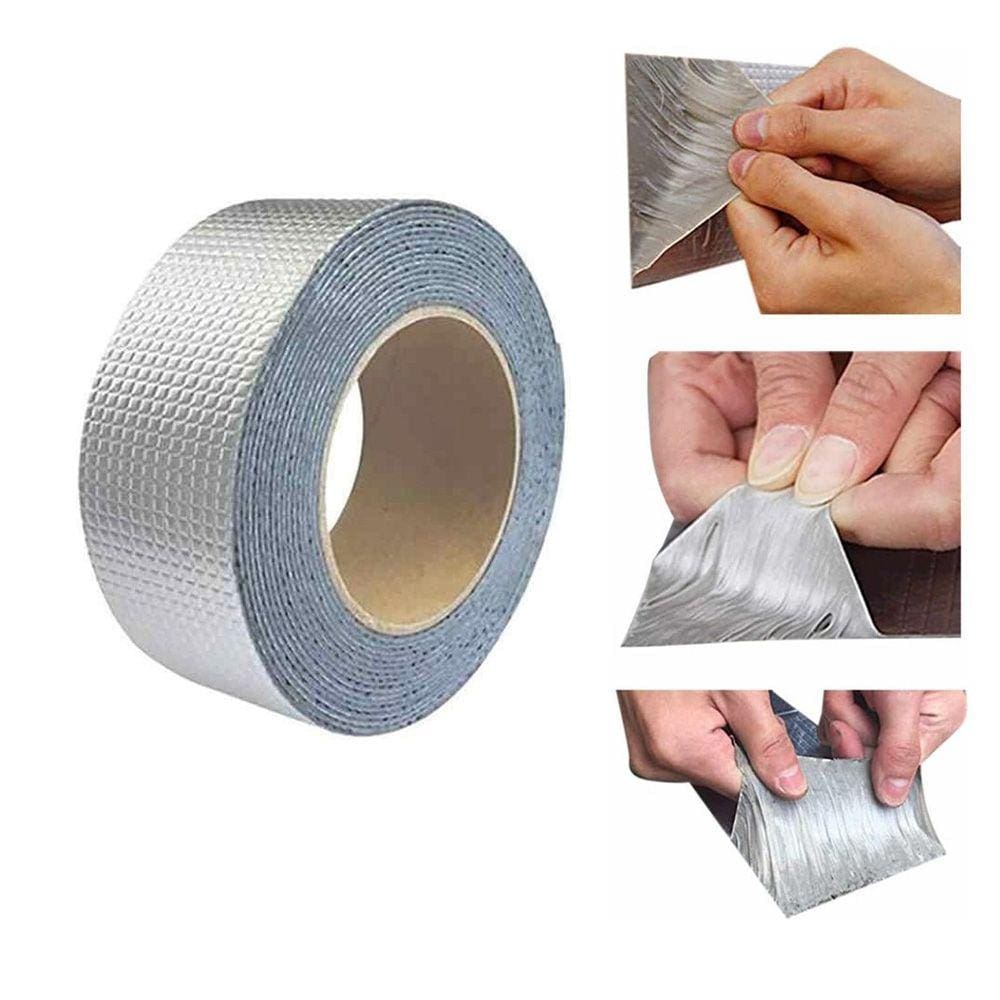 Fita Adesiva Impermeavel 50mm 5 Metros Telhado Rufo Calha Lona Telha Prova Dagua Vedaçao Vazamento Resistente Multiuso