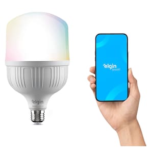 Lampada Bulb LED T 30W Bivolt RGB WIFI Elgin 48LSB30WIFI0 Compatível Com Alexa e Google Home