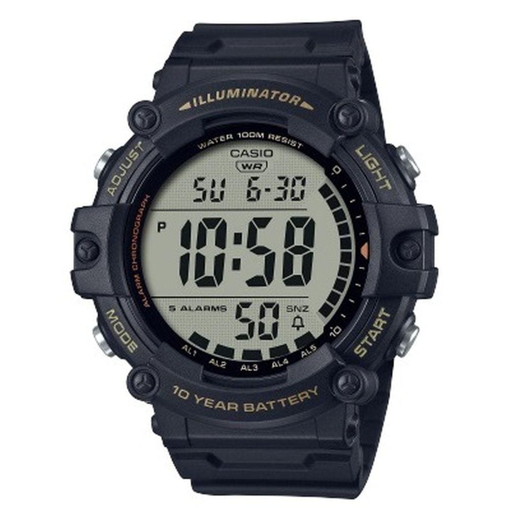 Relógio de Pulso da Marca Casio Masculino Grande Digital Esportivo Prova Dágua Preto 10 anos de Bateria