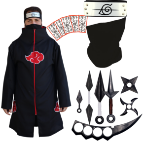 Capa Manto Akatsuki Cosplay Anime Infantil Itachi Nuvem Vermelha