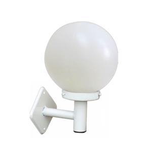Luminária Globo Braço Reto de Parede Alumínio Branco 20x15cm