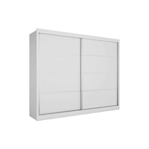 Guarda Roupas 2 Portas de Correr Verona Plus c/ de Correr e 4 Gavetas Branco-Europa