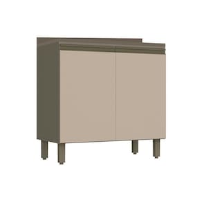 Módulo Cozinha Henn Connect Balcão 2 Portas c/ Tampo Duna/Cristal