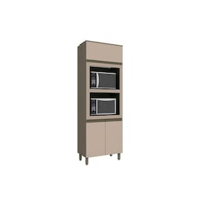 Módulo Cozinha Henn Connect Paneleiro 3 Portas (2 Fornos) Duna/Cristal