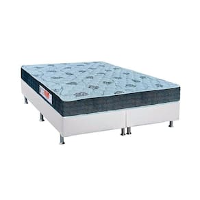 Cama Box Casal: Colchão Espuma Orthoflex D45 Comfortpedic Line + Base CRC Courano White(138x188)