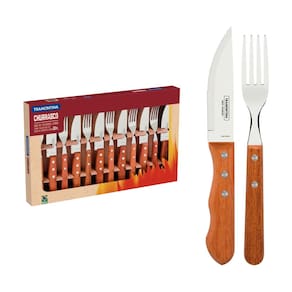 Jogo De Talheres e Faca 12pc Para Churrasco Tramontina Dynamic