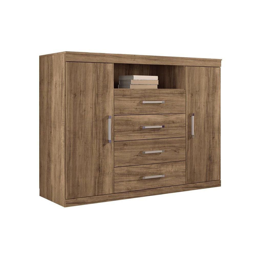 Cômoda Casal Master 2 Portas +1 nicho e 4 Gavetas Atacama - Santos Andirá