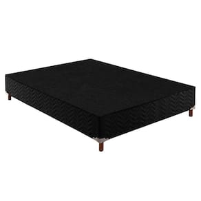 Cama Box Base Universal Casal Sommier Rústico Bordado Black (138x188x20) - Paropas
