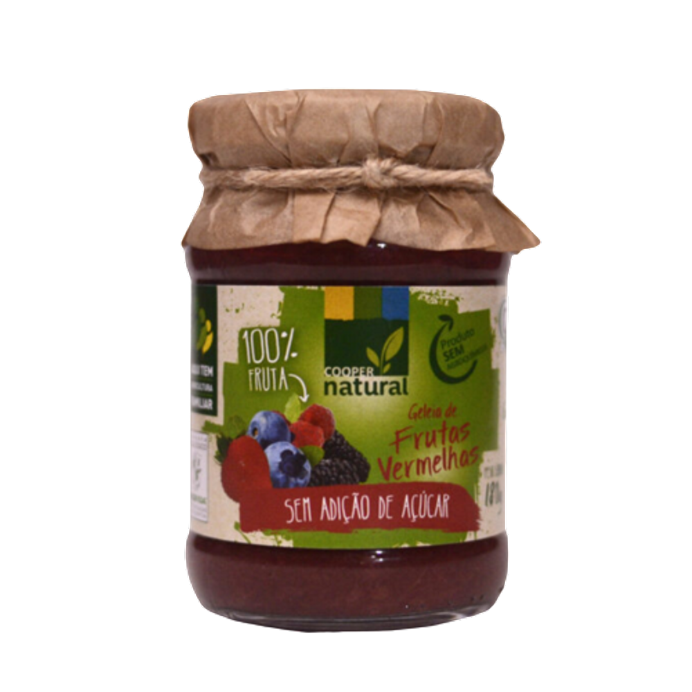 Kit 3X: Geleia Frutas Vermelhas Orgânico Sem Açúcar 180g