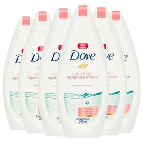 Kit Sabonete Líquido Dove Micelar Anti Stress 250ml 6 Unidades