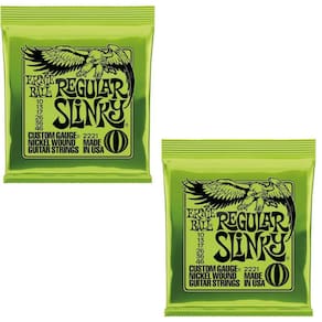 Kit 2 Encordoamento Guitarra 010 Ernie Ball Regular Slinky Níquel