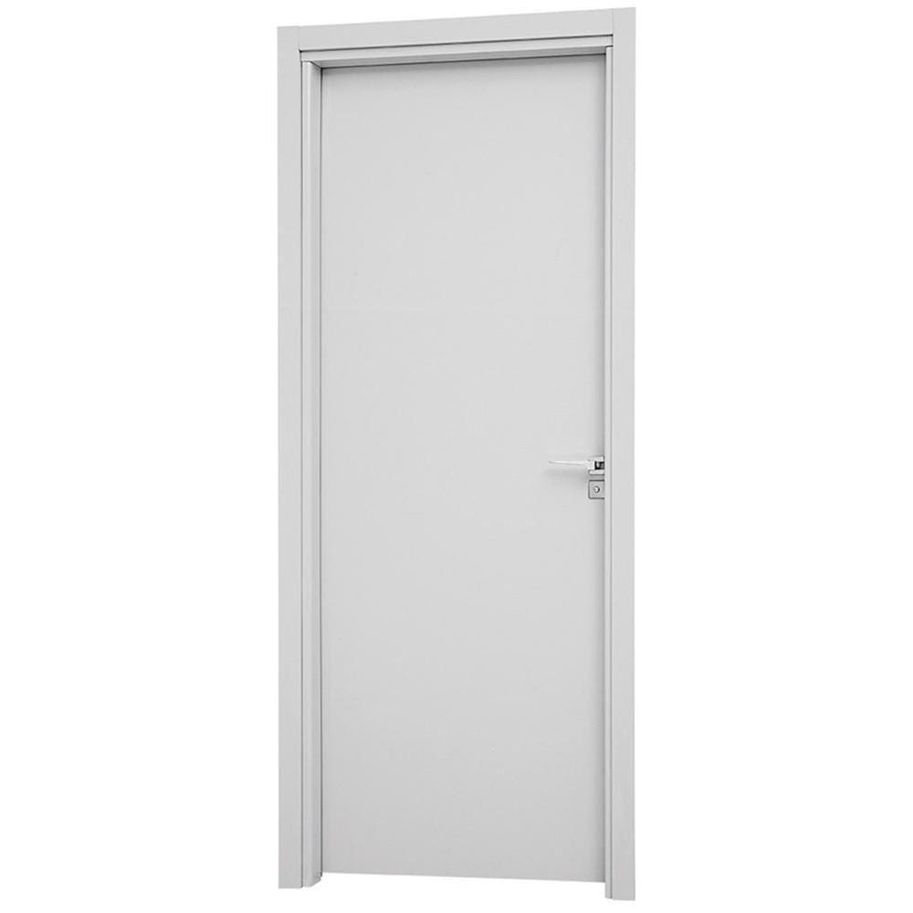 Porta Interna Esquerda P/ Banheiro Aluminium 215X76Cm Branco