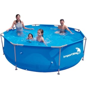 Piscina Estruturada Redonda 5200 Litros 3m x 76cm Azul Importway Iwpbe5200