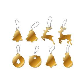 Enfeites Árvore de Natal - NATALINO (em acrílico espelhado dourado)