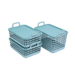 Kit 3 cestos telados c/ tampa de plástico 2p/1m verde– Oikos