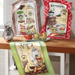 Kit 6 Panos De Prato Copa e Cozinha Dohler 100% Algodão Café