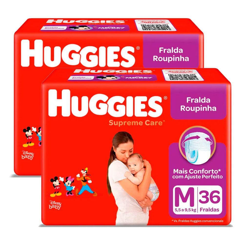 Fralda Descartavel Huggies Supreme Care M 72 Unidades | Casas Bahia