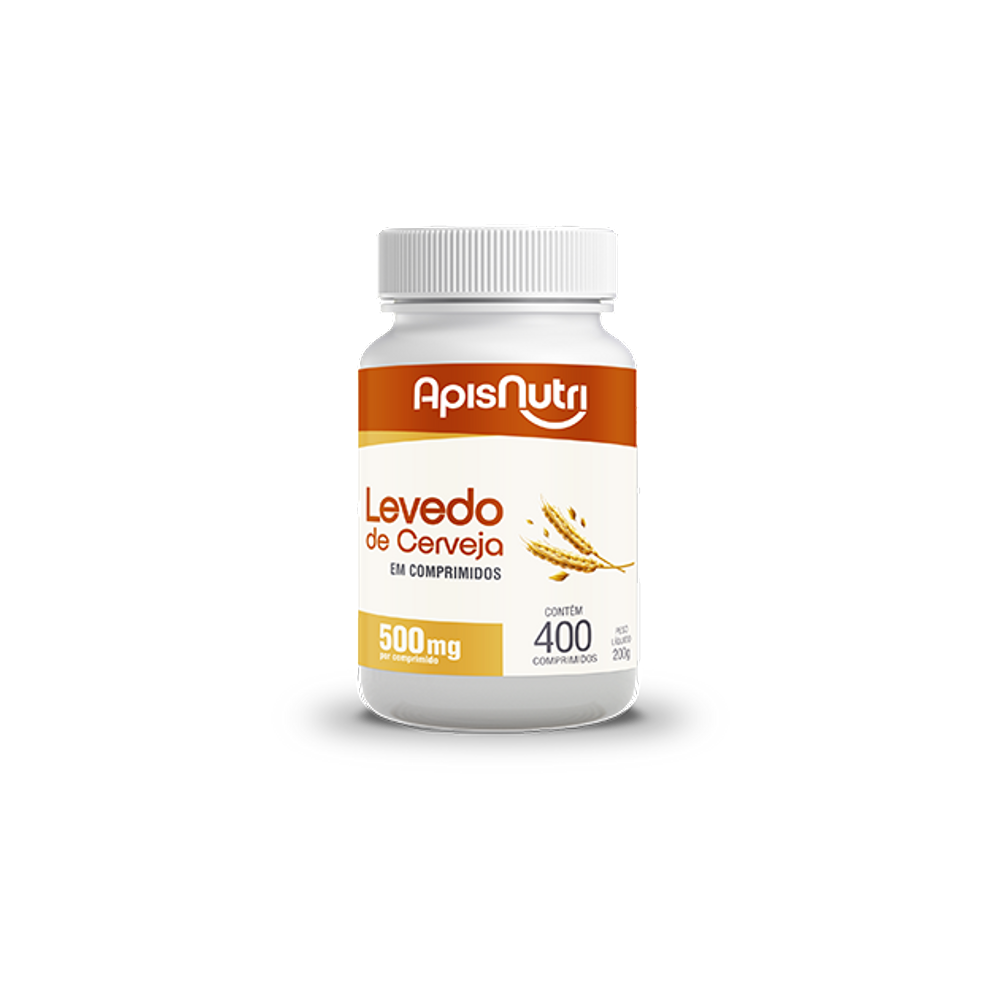 Levedo De Cerveja 500mg 400 Comprimidos - ApisNutri